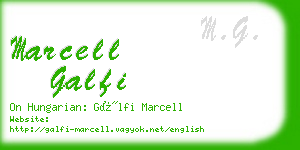 marcell galfi business card